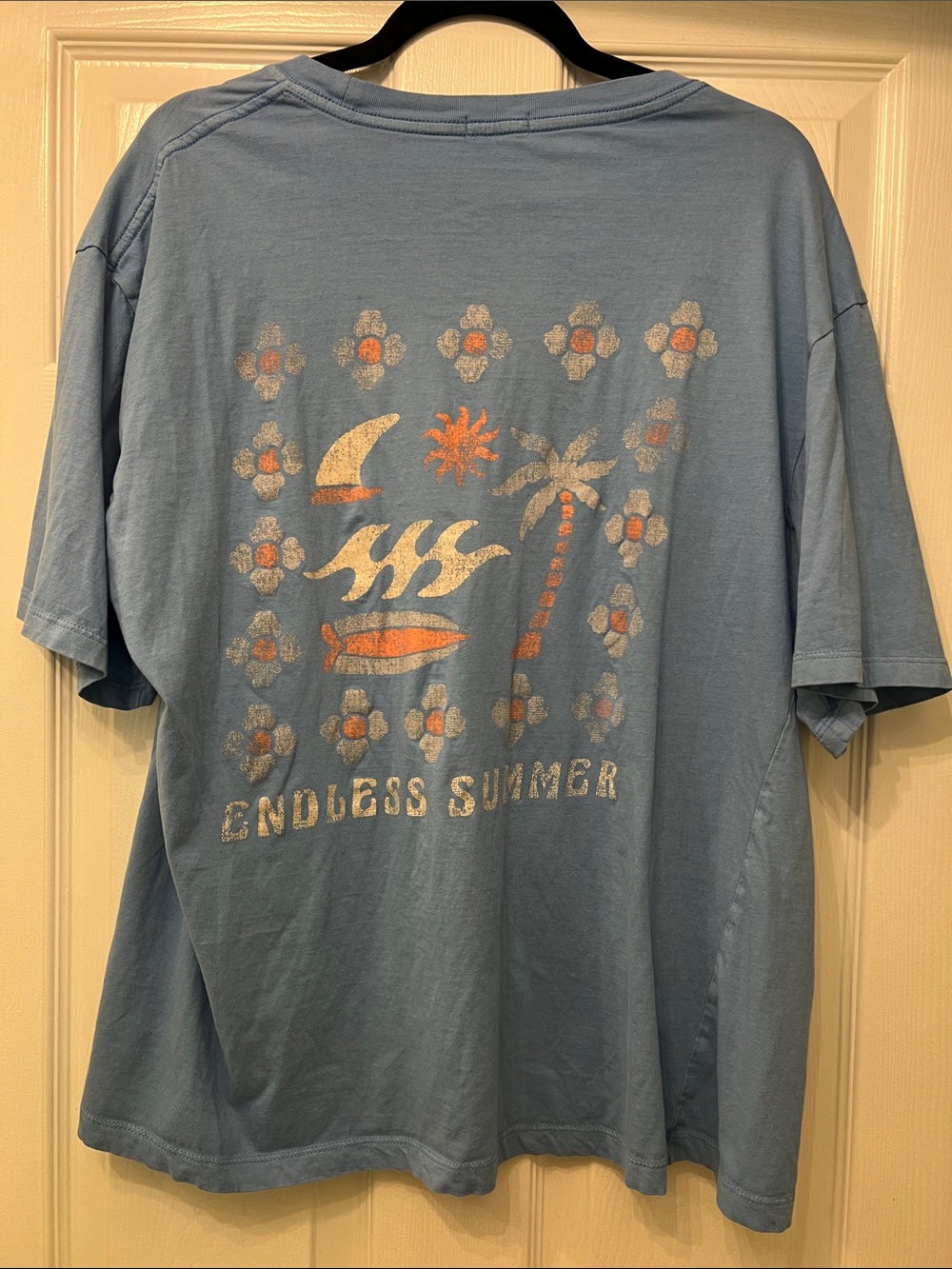 Ardene Light Blue 'Endless Summer' Short Sleeve Tee 100% Cotton - Picture 4 of 4